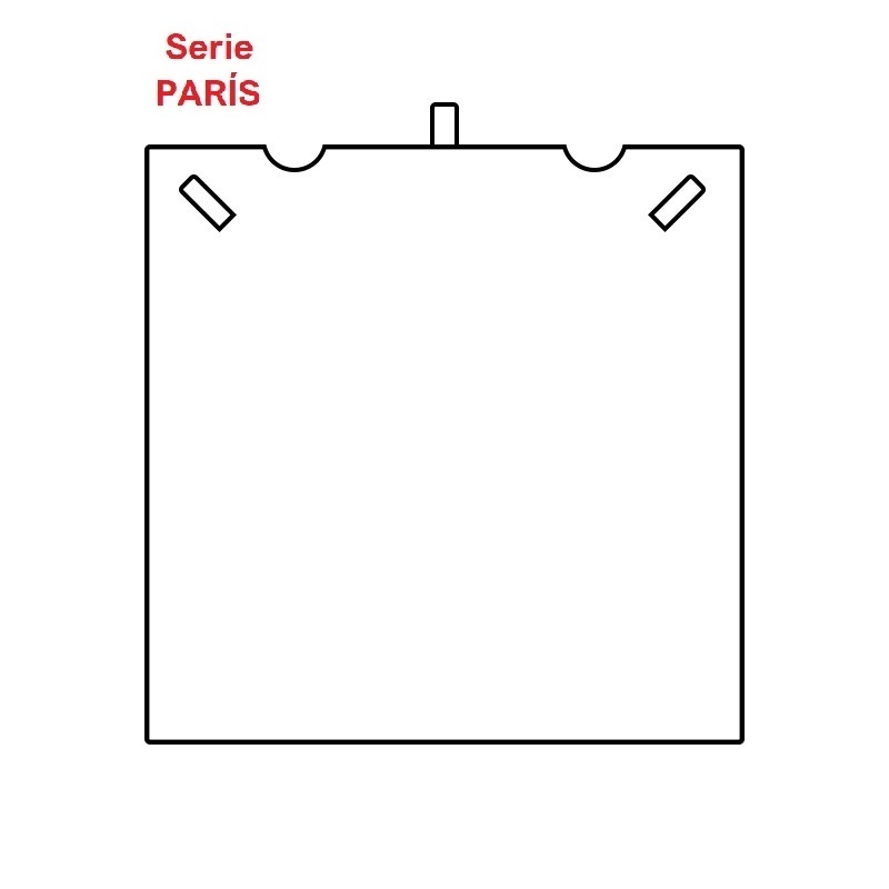 Estuche París medalla cordón 160x160x53 mm.